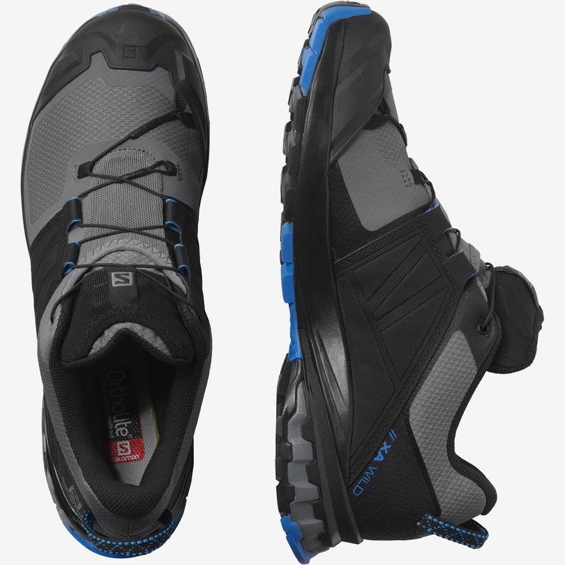 Salomon XA WILD Terepfutó Cipő Férfi Szürke/Fekete/Kék | HU376549