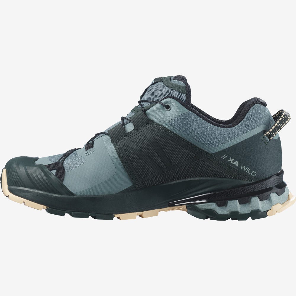 Salomon XA WILD Túracipő Női Kék/Zöld/Krém | HU640371