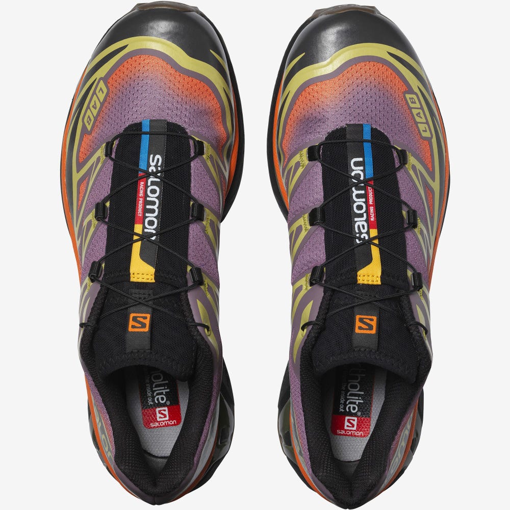 Salomon XT-6 SKYLINE Sportcipő Férfi Zöld/Narancssárga | HU623891