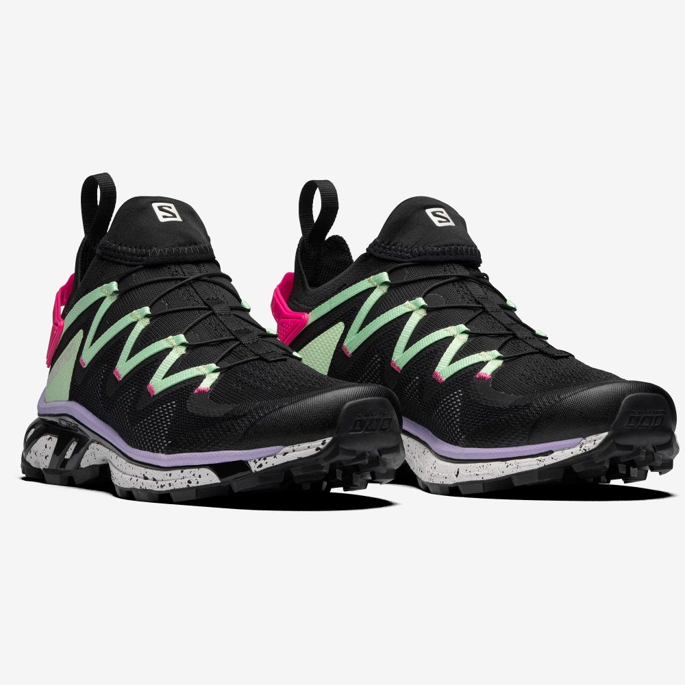 Salomon XT-RUSH Sportcipő Férfi Fekete/Zöld/Rózsaszín | HU873694