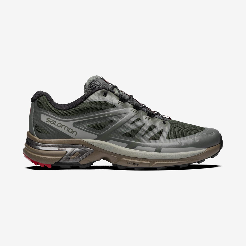 Salomon XT-WINGS 2 ADVANCED Sportcipő Férfi Olivazöld/Szürke | HU960378