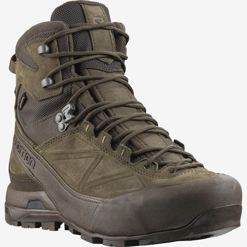 Salomon X ALP GORE-TEX FORCES Taktikai Bakancs Női Barna | HU537412