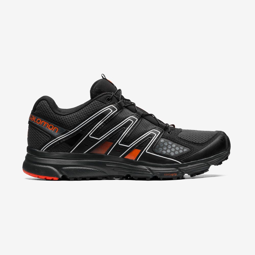 Salomon X-MISSION 3 Sportcipő Női Fekete/Piros Narancssárga | HU935428