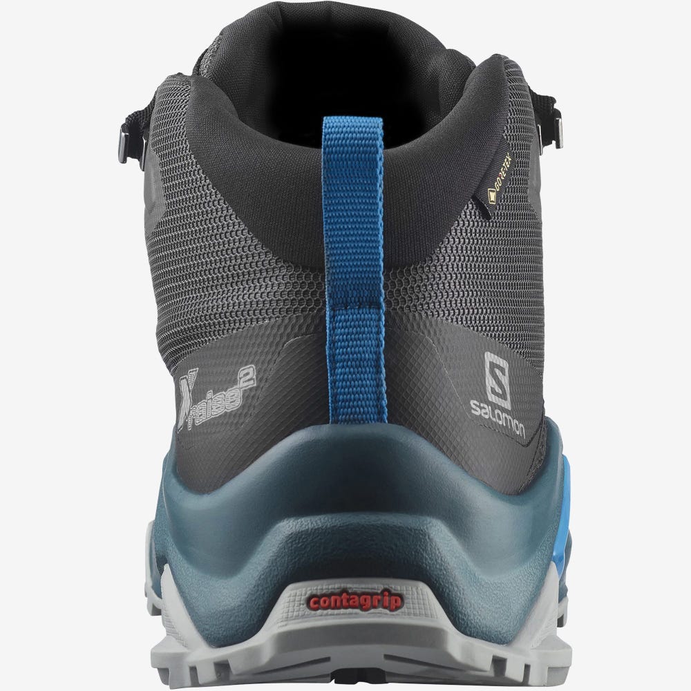 Salomon X RAISE 2 MID GORE-TEX Túrabakancs Férfi Szürke/Fekete | HU403127