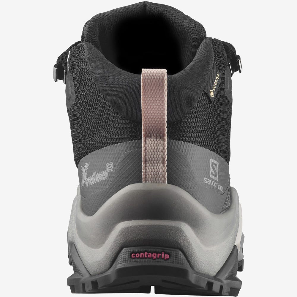 Salomon X RAISE 2 MID GORE-TEX Túrabakancs Női Fekete | HU873152