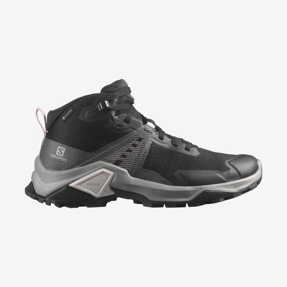 Salomon X RAISE 2 MID GORE-TEX Túrabakancs Női Fekete | HU873152