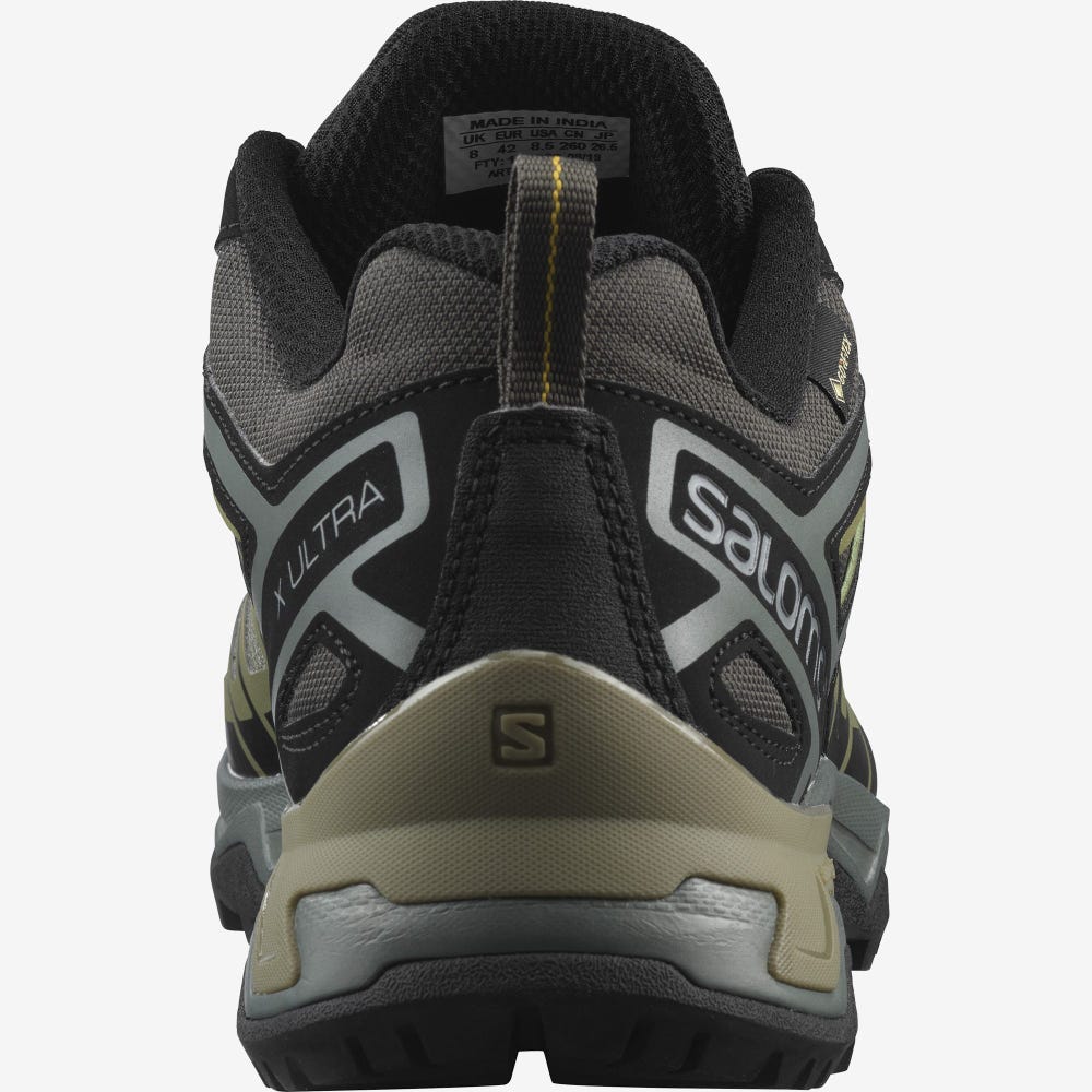 Salomon X ULTRA 3 GORE-TEX Túracipő Férfi Szürke/Zöld | HU764218