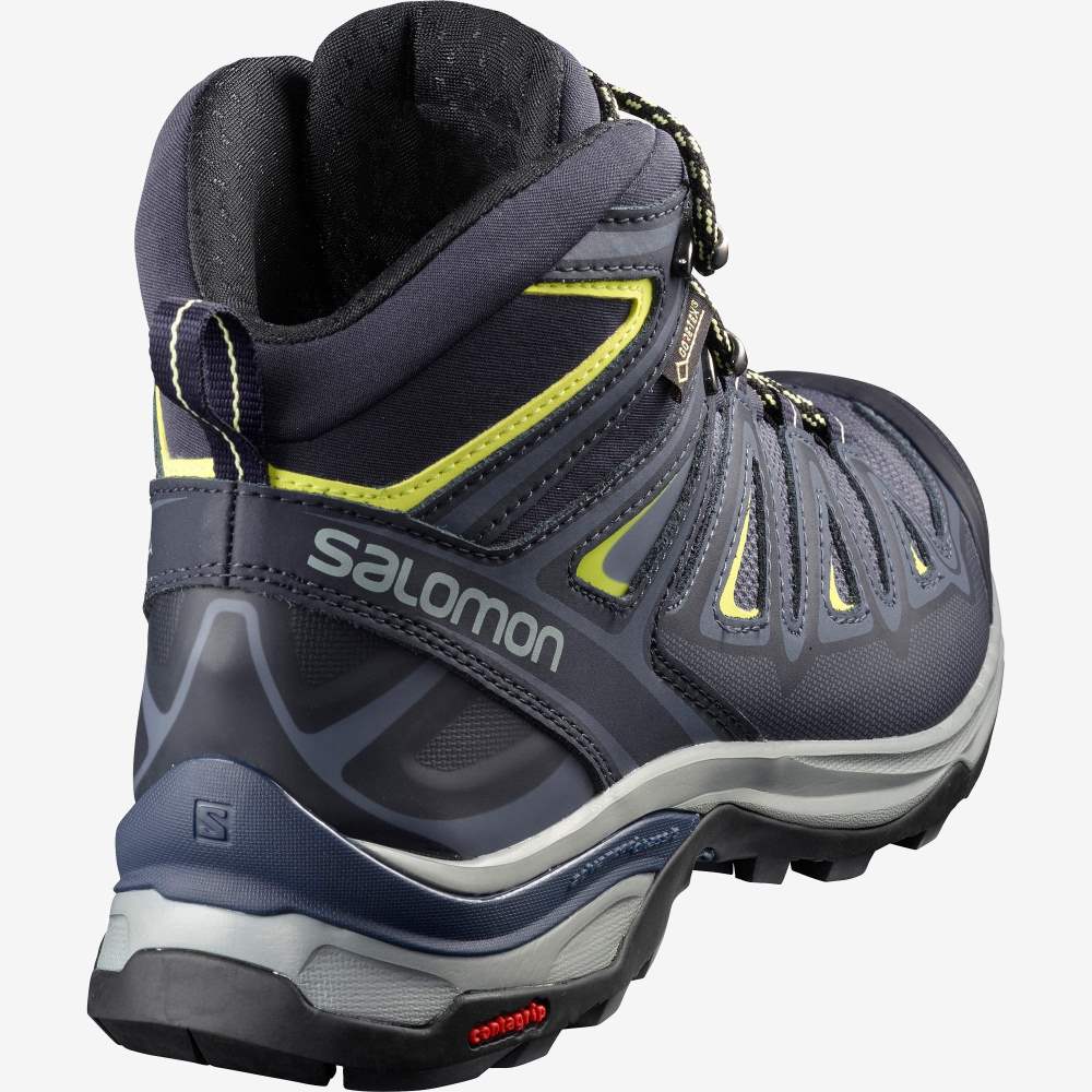 Salomon X ULTRA 3 MID GORE-TEX Túrabakancs Női Kék/Világos Zöld | HU309168