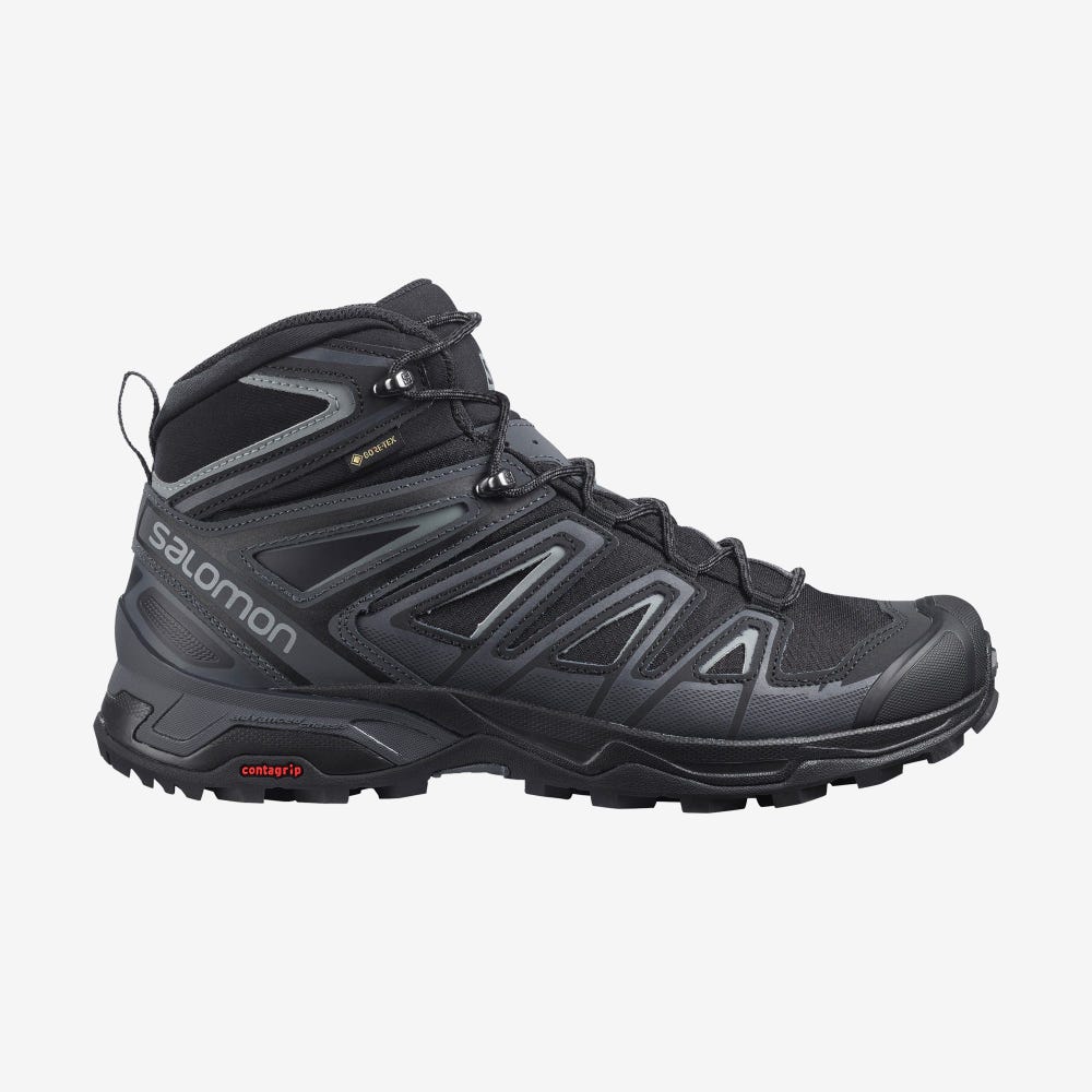 Salomon X ULTRA 3 MID GORE-TEX Túrabakancs Férfi Fekete | HU806124