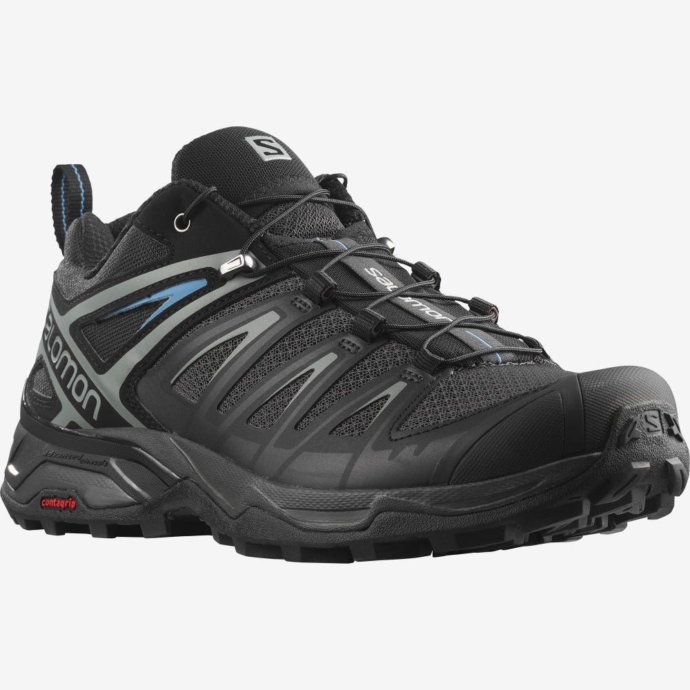 Salomon X ULTRA 3 Túracipő Férfi Fekete/Sötét Kék | HU273086