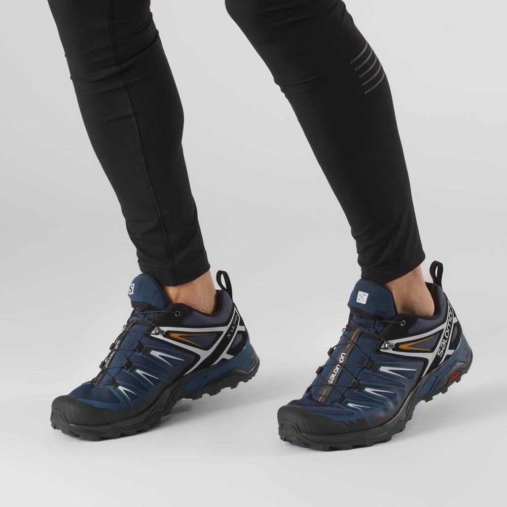 Salomon X ULTRA 3 Túracipő Férfi Sötétkék/Fekete | HU348160