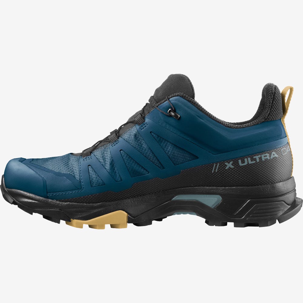 Salomon X ULTRA 4 GORE-TEX Túracipő Férfi Kék/Fekete | HU102637