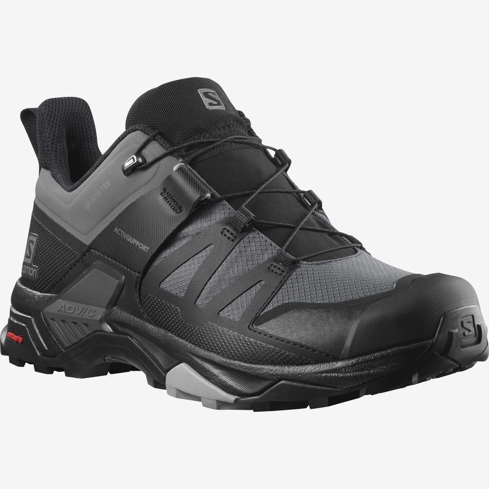 Salomon X ULTRA 4 GORE-TEX Túracipő Férfi Szürke/Fekete | HU274605