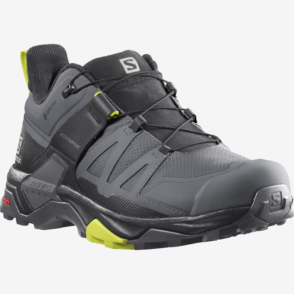 Salomon X ULTRA 4 GORE-TEX Túracipő Férfi Szürke/Fekete | HU460385