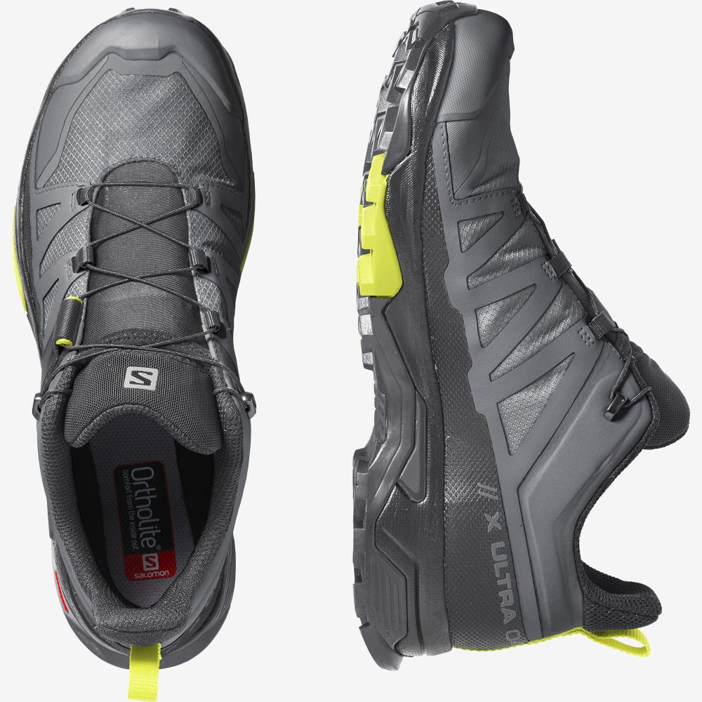 Salomon X ULTRA 4 GORE-TEX Túracipő Férfi Szürke/Fekete | HU460385