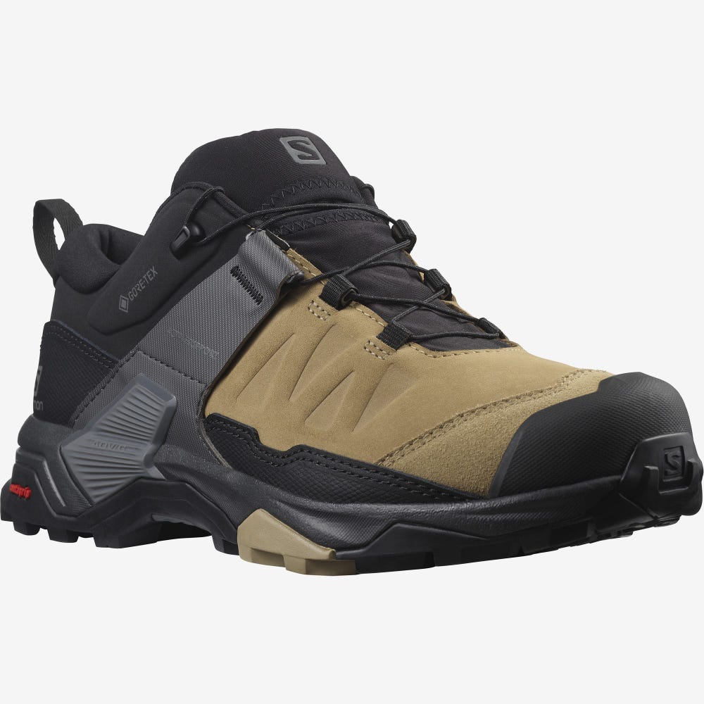 Salomon X ULTRA 4 LEATHER GORE-TEX Túracipő Női Barna/Fekete | HU459601