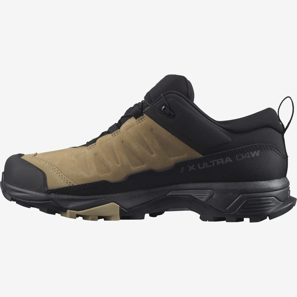 Salomon X ULTRA 4 LEATHER GORE-TEX Túracipő Női Barna/Fekete | HU459601