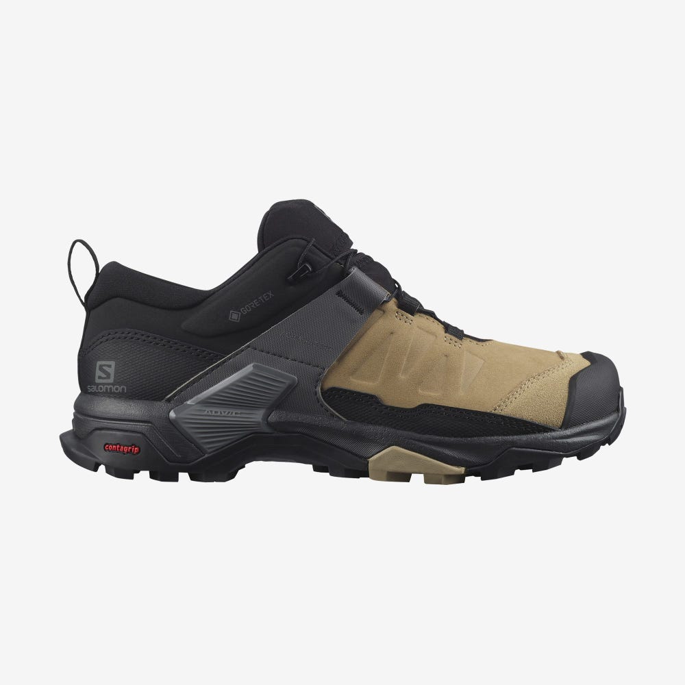 Salomon X ULTRA 4 LEATHER GORE-TEX Túracipő Női Barna/Fekete | HU459601