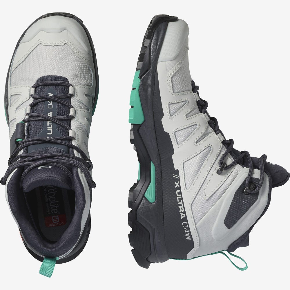 Salomon X ULTRA 4 MID GORE-TEX Túrabakancs Női Bézs/Szürke/Menta | HU059426