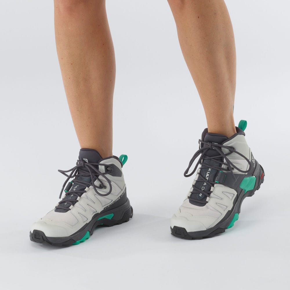 Salomon X ULTRA 4 MID GORE-TEX Túrabakancs Női Bézs/Szürke/Menta | HU059426