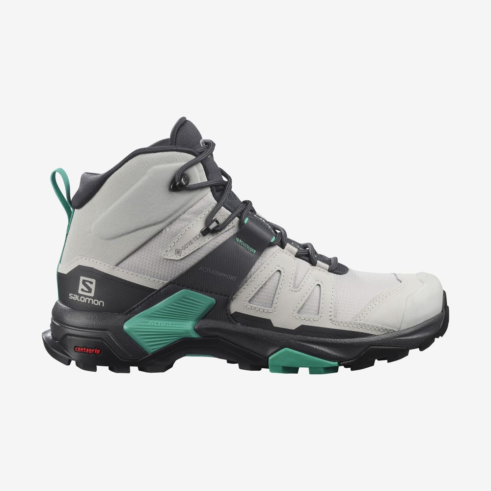 Salomon X ULTRA 4 MID GORE-TEX Túrabakancs Női Bézs/Szürke/Menta | HU059426