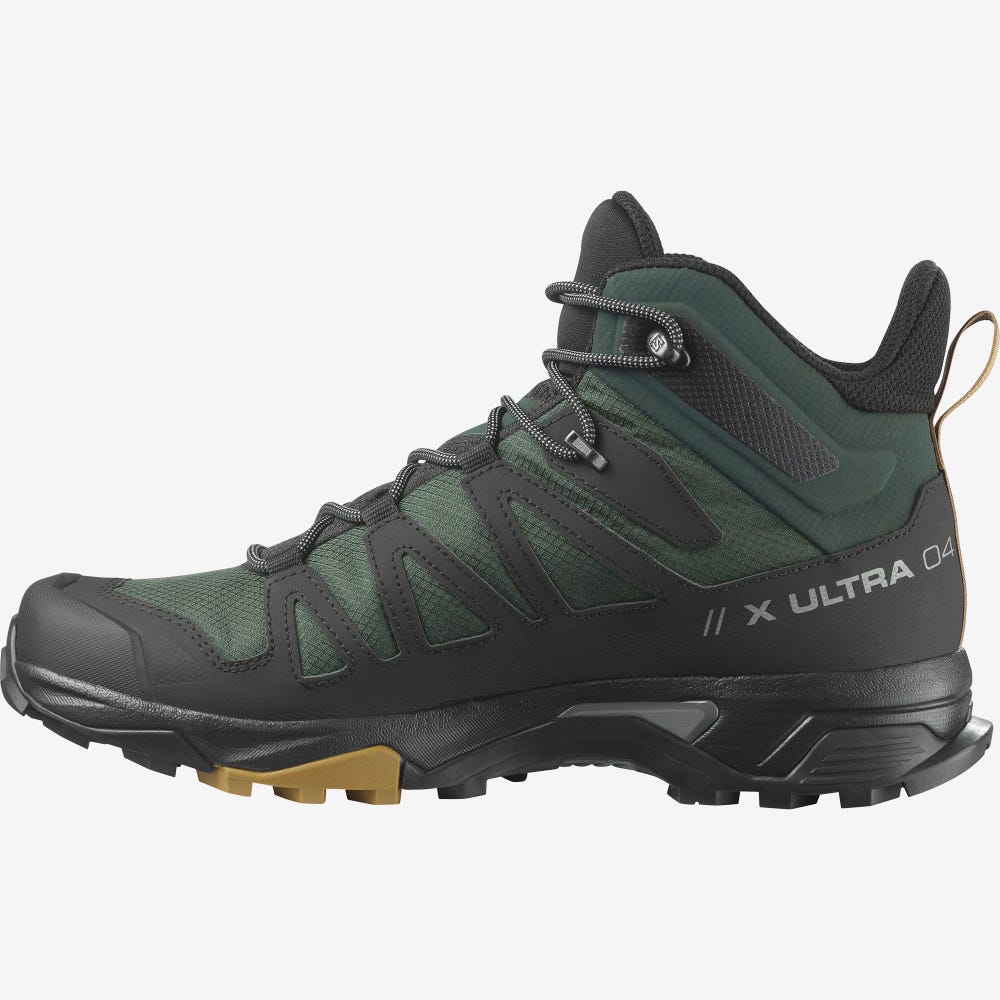 Salomon X ULTRA 4 MID GORE-TEX Túrabakancs Férfi Zöld/Fekete | HU216837