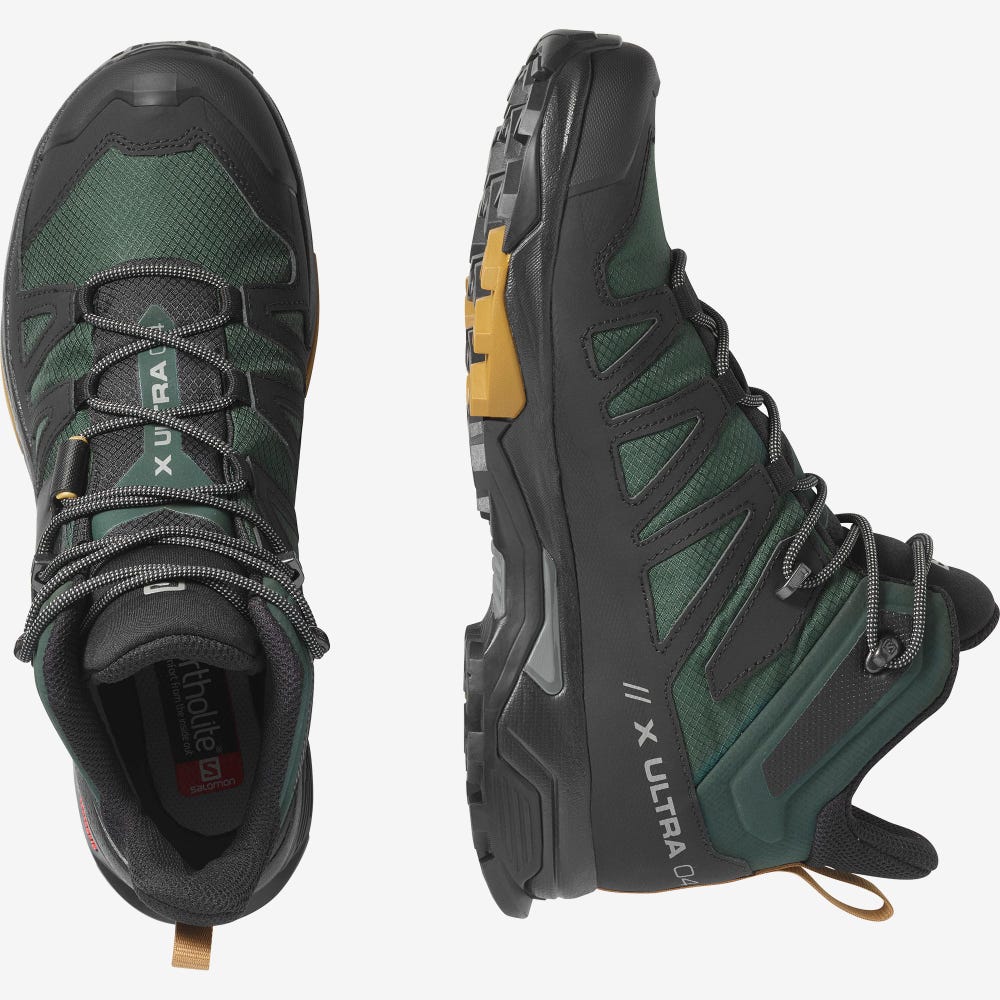 Salomon X ULTRA 4 MID GORE-TEX Túrabakancs Férfi Zöld/Fekete | HU216837