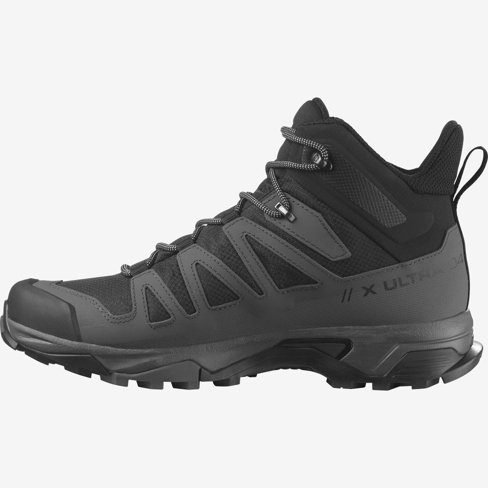 Salomon X ULTRA 4 MID GORE-TEX Túrabakancs Férfi Fekete/Kék | HU382495