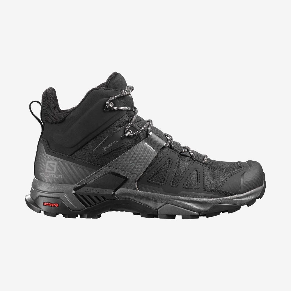 Salomon X ULTRA 4 MID GORE-TEX Túrabakancs Férfi Fekete/Kék | HU578401