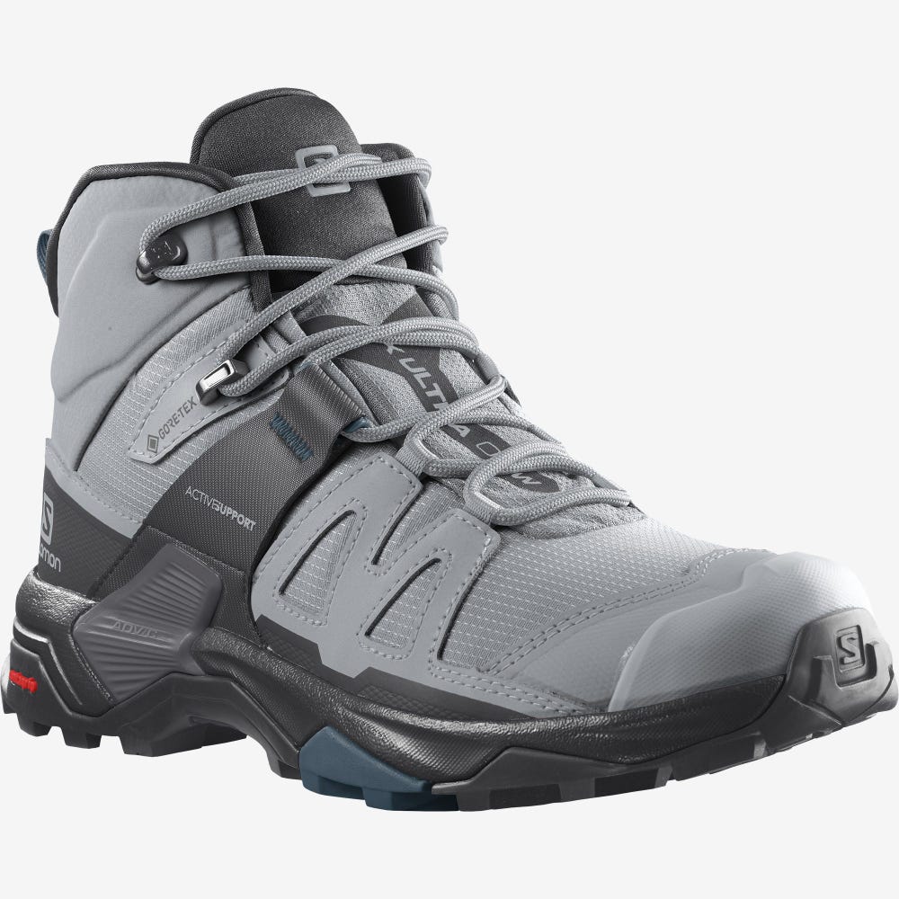 Salomon X ULTRA 4 MID GORE-TEX Túrabakancs Női Fekete/Kék | HU581203