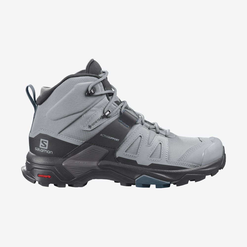 Salomon X ULTRA 4 MID GORE-TEX Túrabakancs Női Fekete/Kék | HU581203