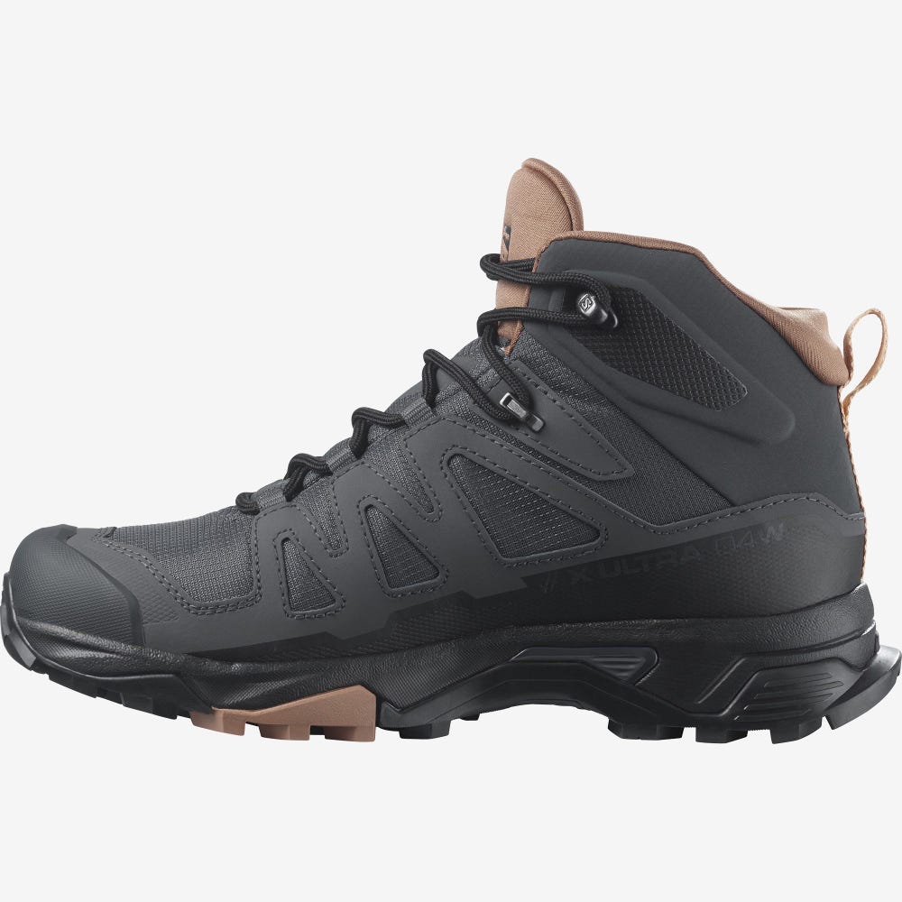 Salomon X ULTRA 4 MID GORE-TEX Túrabakancs Női Szürke/Bézs/Krém | HU690374