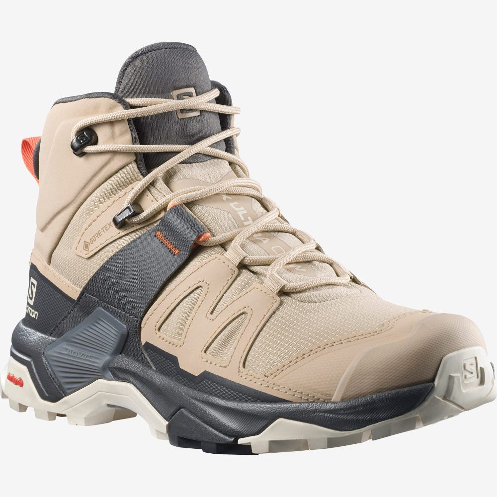 Salomon X ULTRA 4 MID GORE-TEX Túrabakancs Női Világos Barna | HU764209