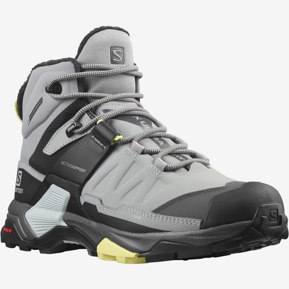 Salomon X ULTRA 4 MID WINTER THINSULATE™ CLIMASALOMON™ WATERPROOF Téli Bakancs Női Fekete | HU217089