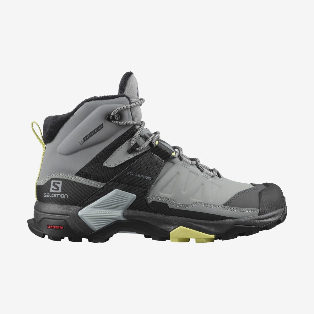 Salomon X ULTRA 4 MID WINTER THINSULATE™ CLIMASALOMON™ WATERPROOF Téli Bakancs Női Fekete | HU217089