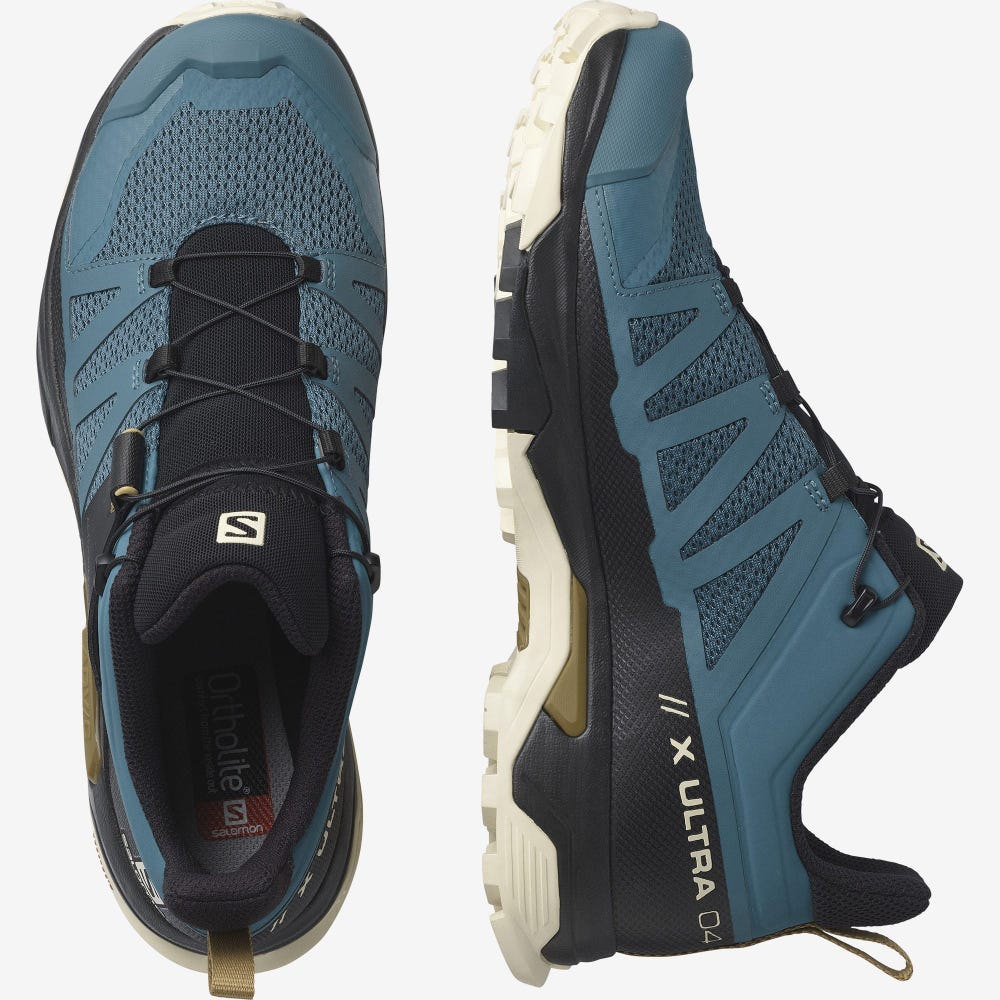 Salomon X ULTRA 4 Túracipő Férfi Kék/Barna | HU146853