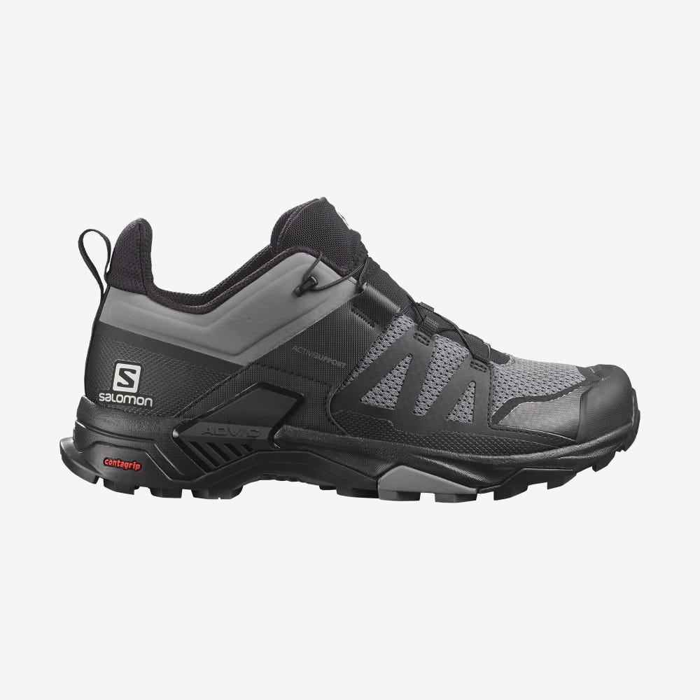 Salomon X ULTRA 4 Túracipő Férfi Szürke/Fekete | HU930516