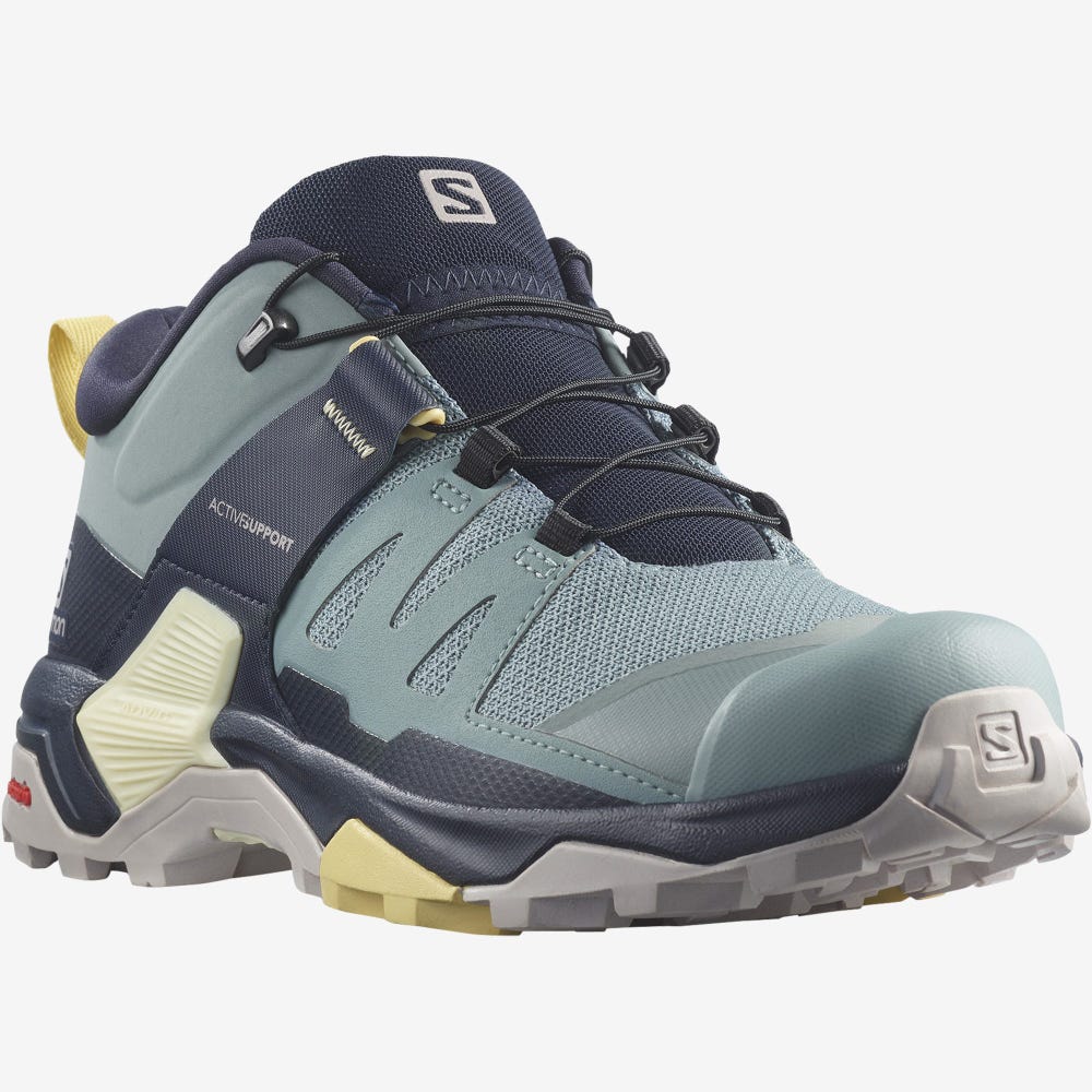 Salomon X ULTRA 4 Túracipő Női Kék/Narancssárga | HU576942