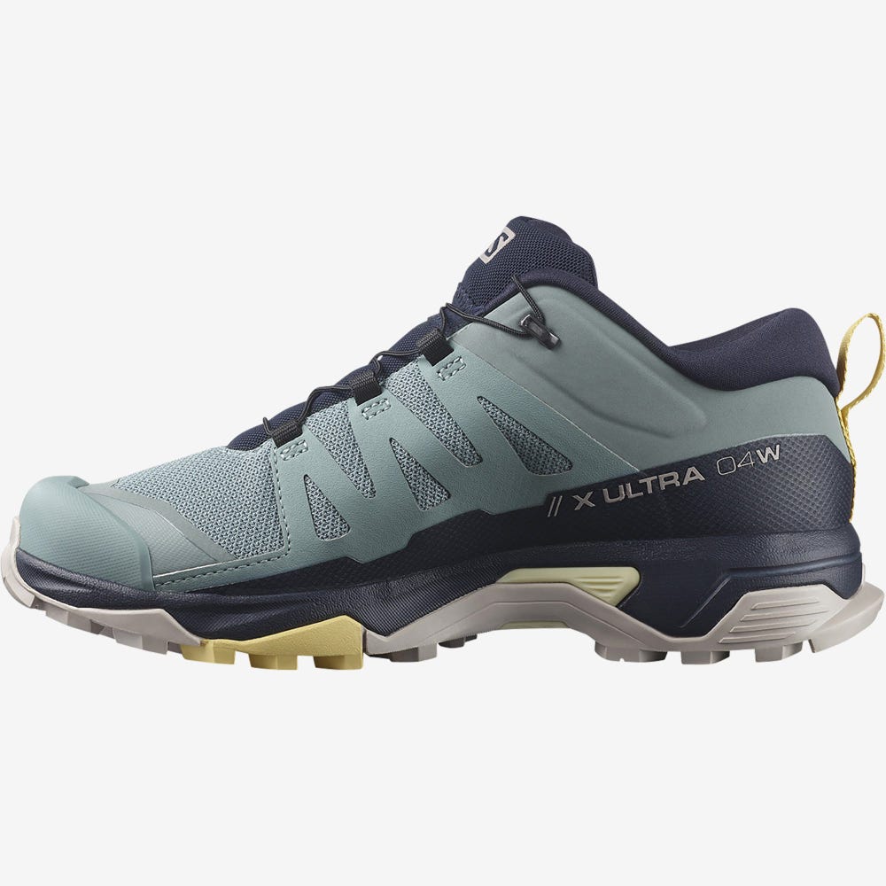 Salomon X ULTRA 4 Túracipő Női Kék/Narancssárga | HU576942