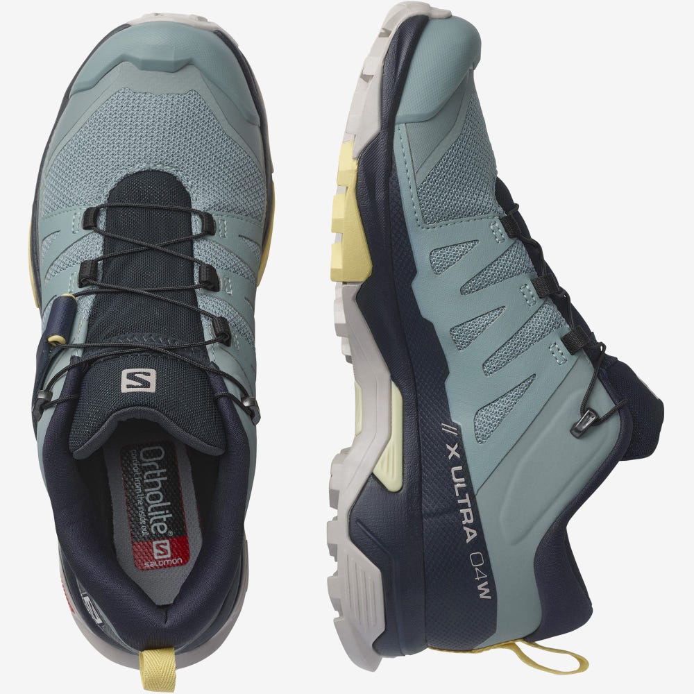 Salomon X ULTRA 4 Túracipő Női Kék/Narancssárga | HU576942