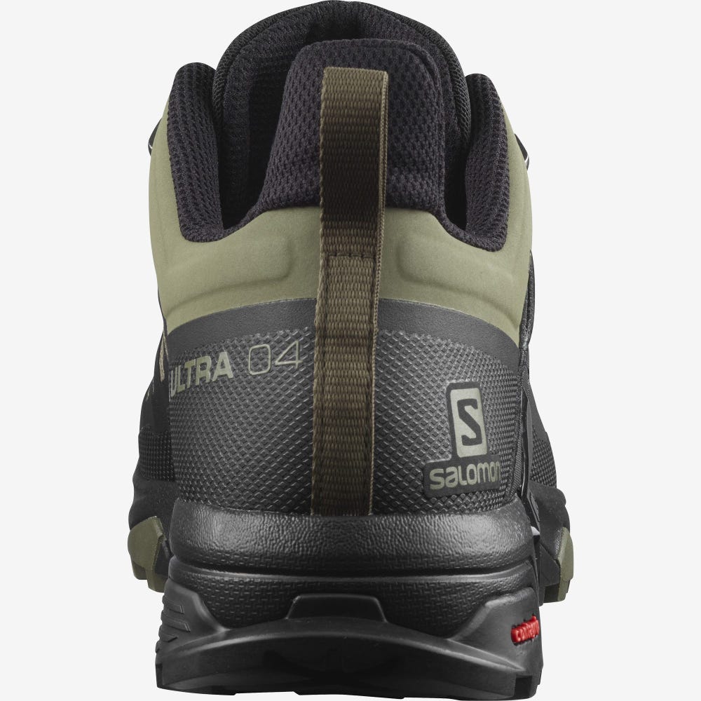 Salomon X ULTRA 4 WIDE GORE-TEX Túracipő Férfi MélyZöld/Fekete/Olivazöld | HU540639