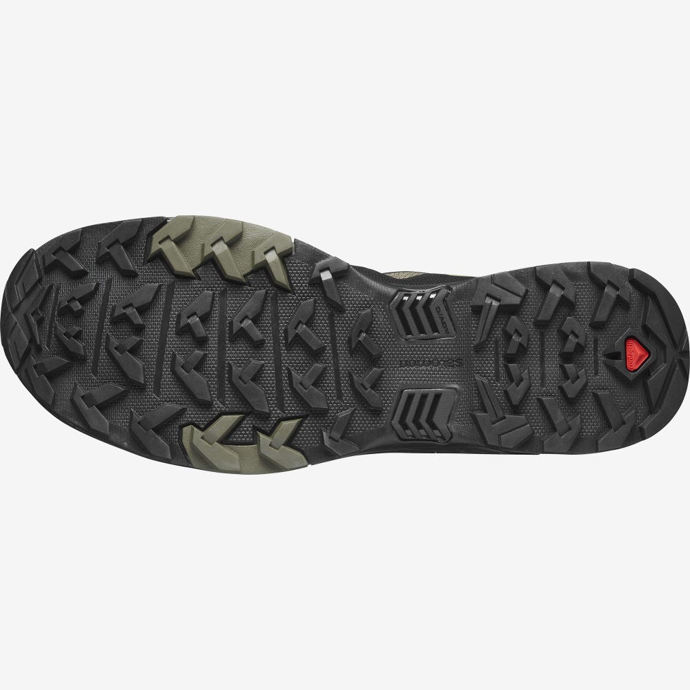 Salomon X ULTRA 4 WIDE GORE-TEX Túracipő Férfi MélyZöld/Fekete/Olivazöld | HU540639