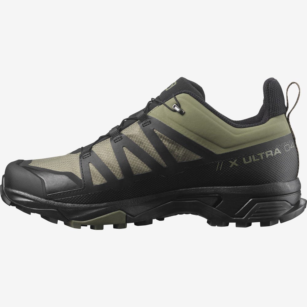 Salomon X ULTRA 4 WIDE GORE-TEX Túracipő Férfi MélyZöld/Fekete/Olivazöld | HU540639