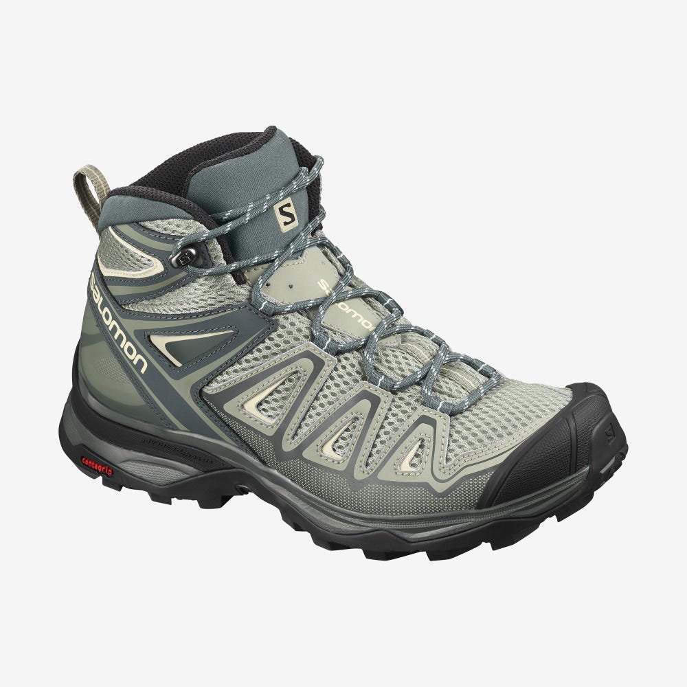 Salomon X ULTRA MID 3 AERO Túrabakancs Női Szürke/Barna | HU852097