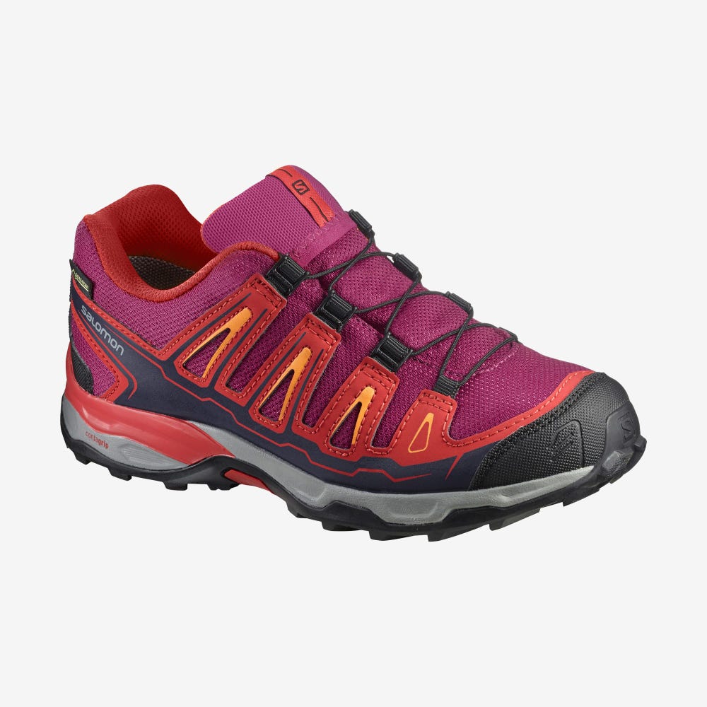 Salomon X-ULTRA MID GORE-TEX Túrabakancs Gyerek Piros/Világos | HU305961