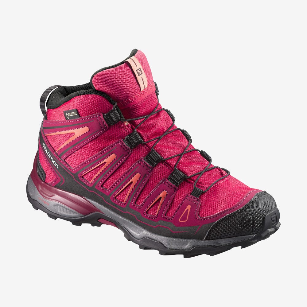 Salomon X-ULTRA MID GORE-TEX Túrabakancs Gyerek Rózsaszín/Piros/Korall | HU417682