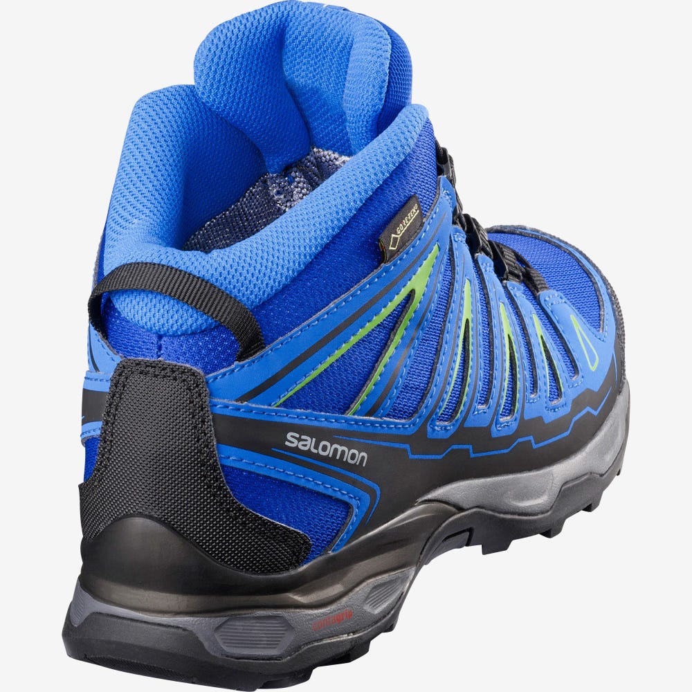 Salomon X-ULTRA MID GORE-TEX Túrabakancs Gyerek Kék/Világos Kék/Zöld | HU529103