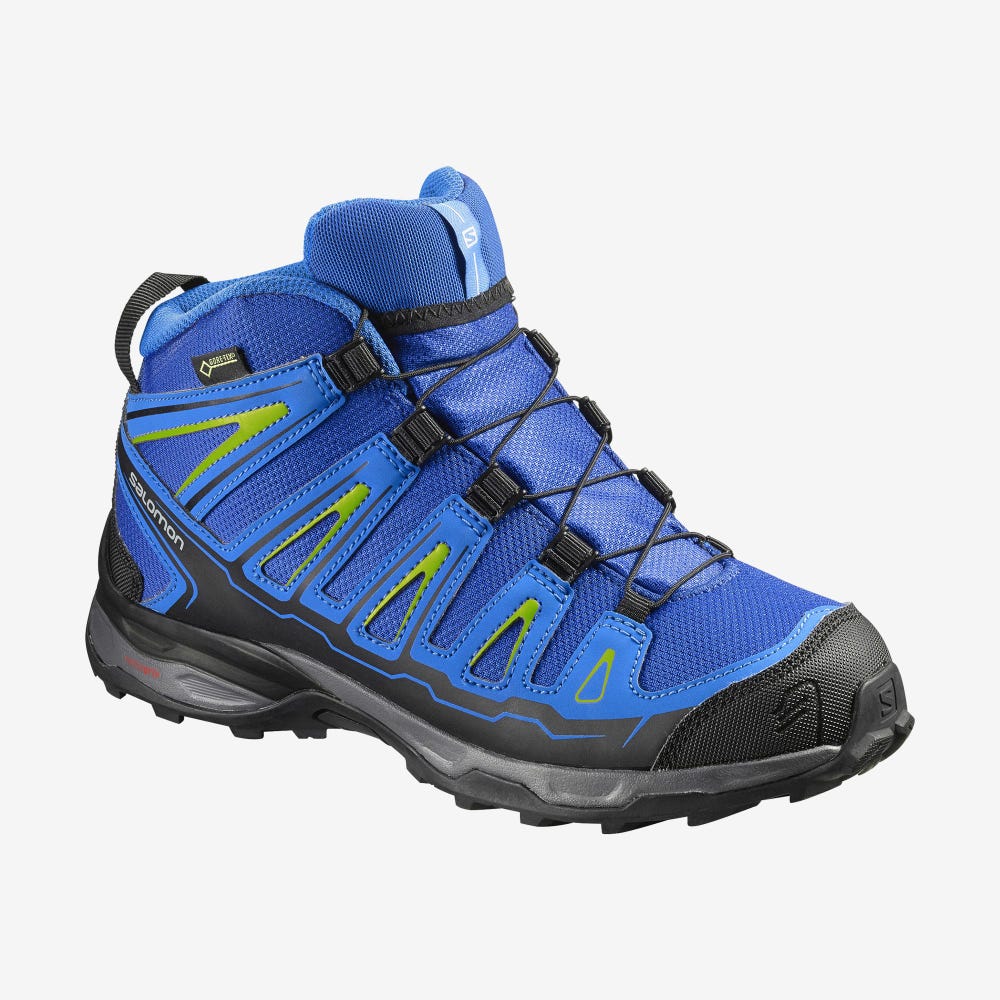 Salomon X-ULTRA MID GORE-TEX Túrabakancs Gyerek Kék/Világos Kék/Zöld | HU529103