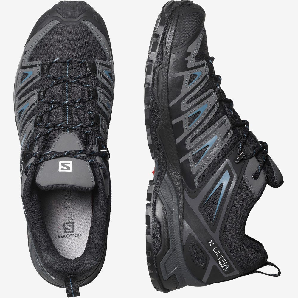 Salomon X ULTRA PIONEER CLIMASALOMON™ WATERPROOF Túracipő Férfi Fekete | HU459301