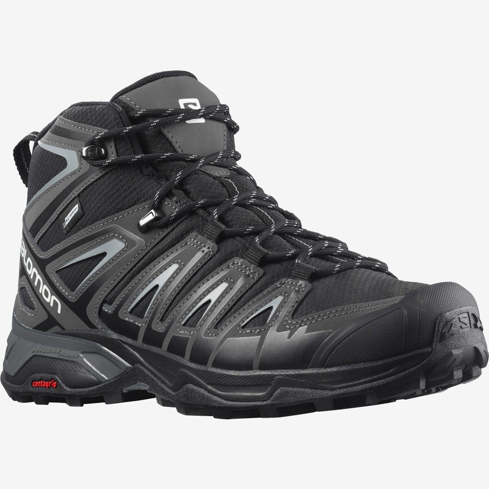 Salomon X ULTRA PIONEER MID CLIMASALOMON™ WATERPROOF Túrabakancs Férfi Fekete | HU589327